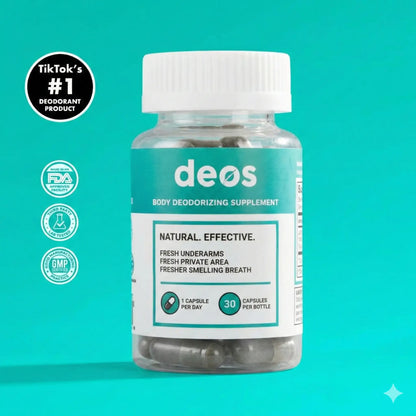 Deos™ desodorante natural  que actúa desde el interior
