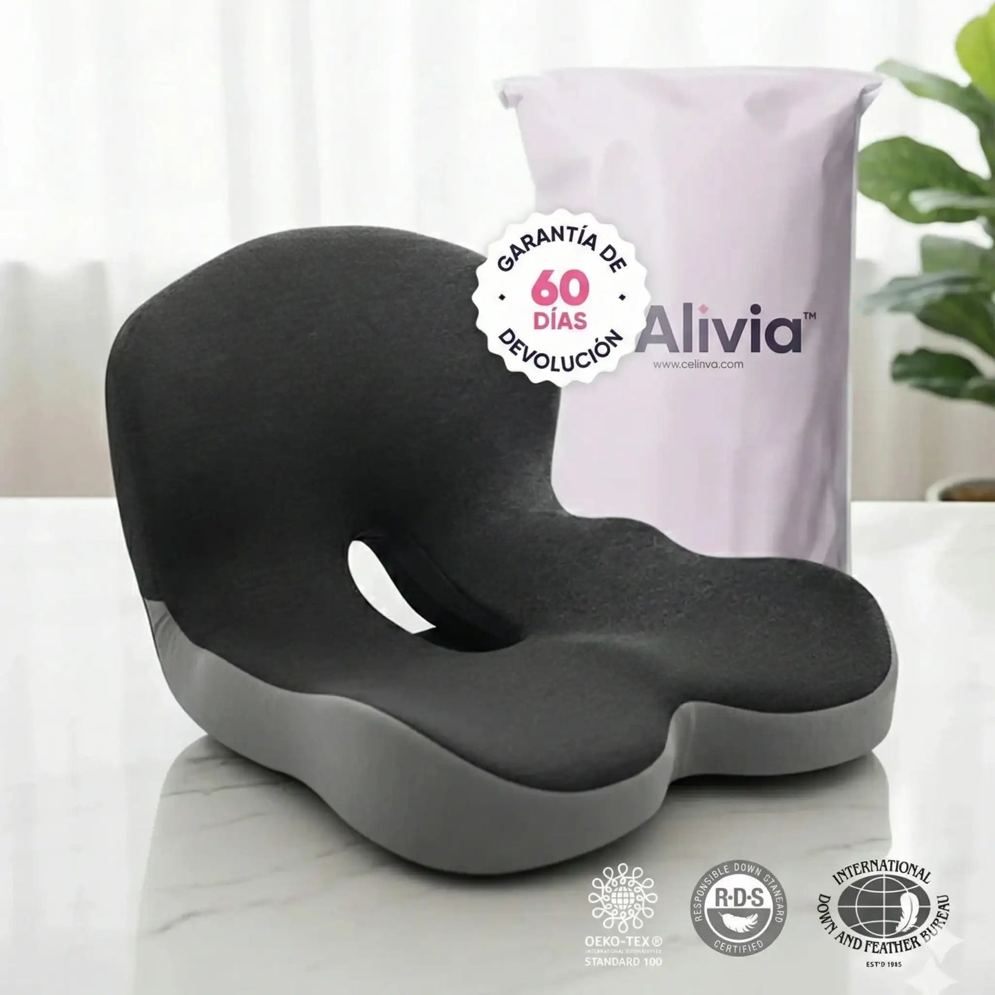 Cojín Alivia™ : Elimina la presión en coxis y ciática al instante