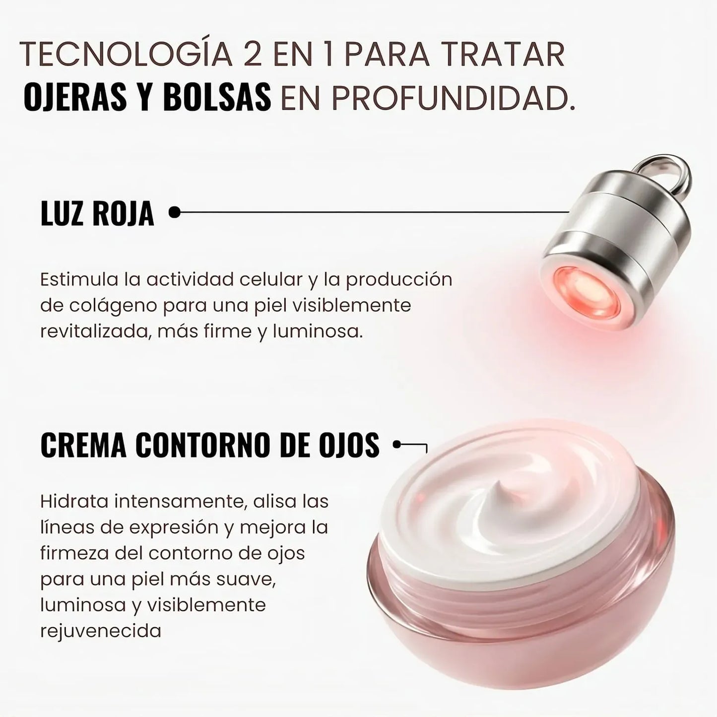 Contorno de Ojos con Terapia LED y Microvibración  + Regalo Exclusivo
